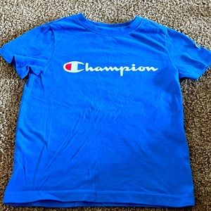 Blue champion shirt. Boys size 5